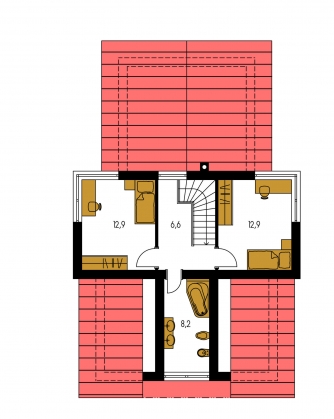 Mirror image | Floor plan of second floor - TREND 293
